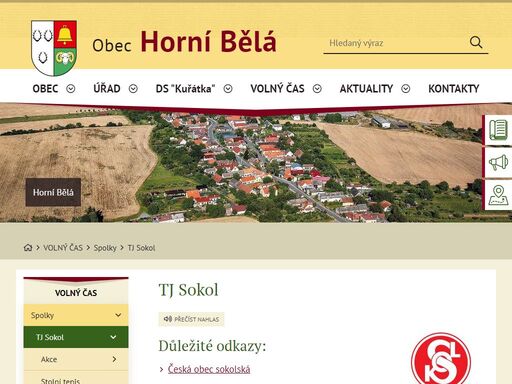 oficiální stránky obce horní bělá