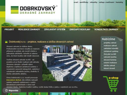 dobrkovský s.r.o. je dlouholetý specialista na návrh a realizaci okrasných zahrad. nabízíme komplexní zajištění včetně následné údržby.