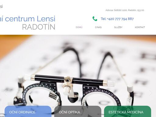 oční centrum lensi radotín - oční ordinace (přijímáme nové pacienty, smlouvy se zp), oční optika, operace očních víček. krátké objednací termíny, měření zraku zdarma. 