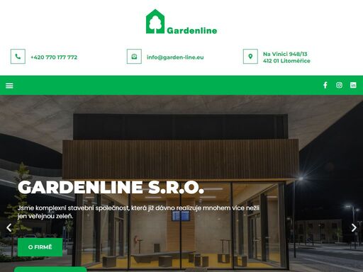 gardenline s.r.o. působí na trhu od roku 2005 a od té doby se po vzoru stromu v logu společnosti rozrostla do mnoha stavebních oborů.