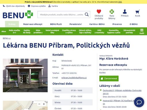 ?bezbariérový přístup a vlastní parkoviště. široká nabídka veterinárních potřeb, včetně objednávání na veterinární předpis. máme i široký sortiment kosmetiky.?