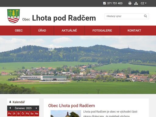 oficiální stránky obce lhota pod radčem
