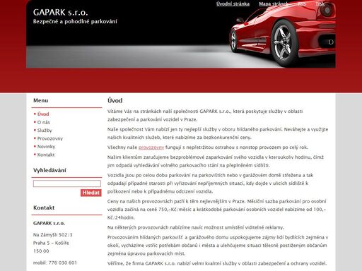 provozujeme hlídaná parkoviště a garáže v praze.nabízíme bezpečné a pohodlné parkování pro osobní i nákladní vozidla,motocykly a přívěsné vozíky.