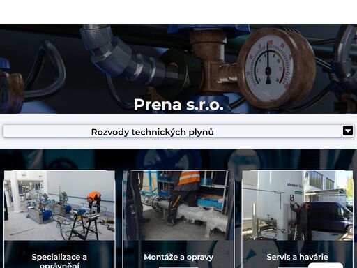 prena s.r.o. rozvody technických plynů - firma s dlouholetou zkušeností na trhu montáží a potrubní rozvody technických plynů