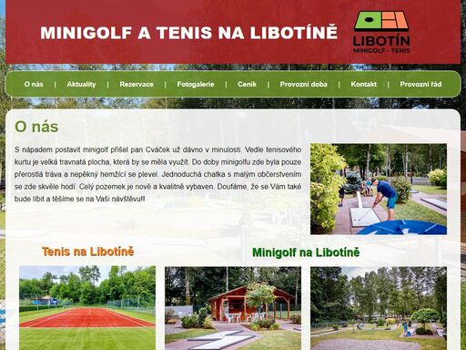 minigolf a tenis na libotíně: využijte náš minigolf a tenisový kurt na kvalitně upraveném pozemku. těšíme se na vaši návštěvu!
