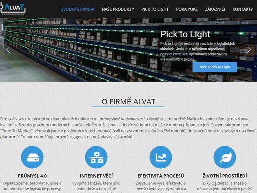 průmyslová automatizace. pick to light, průmysl 4.0, iot (internet věcí) - bezpapírová logistika a výroba. aplikace pro efektivní a štíhlou logistiku.