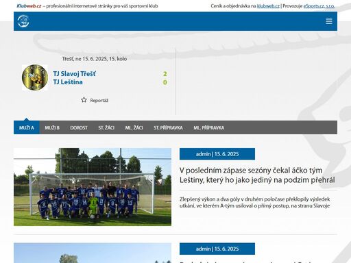 klubový web tj slavoj třešť