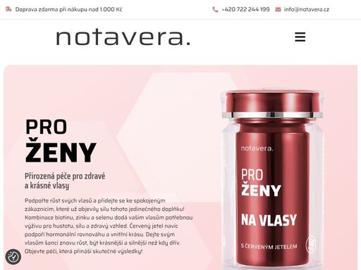 objevte notavera – přírodní doplněk stravy podporující zdraví a růst vlasů. dodejte svým vlasům sílu a vitalitu.