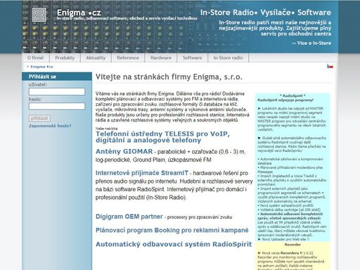 zabýváme se prodejem a servisem vysílací techniky, odbavovacím systém pro rozhlasové stanice a dalším službami. novinka! in-store radio - hudba pro obchodní centra