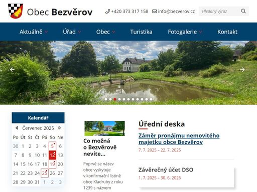 oficiální stránky obce bezvěrov