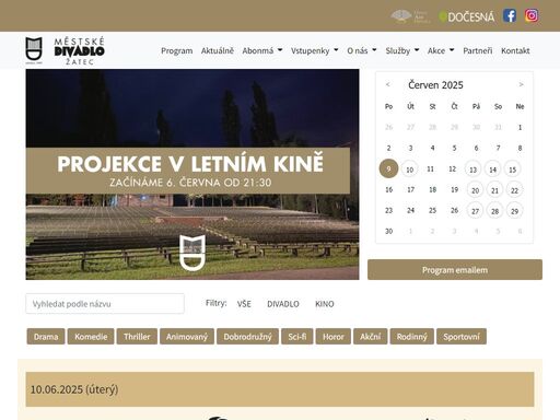 kompletní program, vstupenky online, kontakt a všechny informace o městském divadle v žatci.