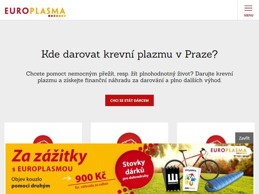 darování krevní plazmy v praze: odběry v centrech europlasma na černém mostě? chodově? zličíně? podléhají přísným hygienickým podmínkám. zkuste to u nás!
