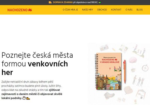 venkovní poznávací hry s názvem nachozeno vás provedou českými městy. netradiční zábava, u které se pobaví celá rodina či banda přátel!