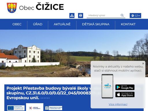 oficiální stránky obce čižice