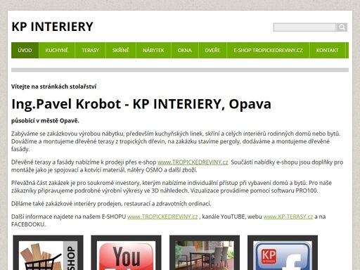 zakázková výroba kuchyně, vestavné skříně, okna, dveře, interiéry. opava
