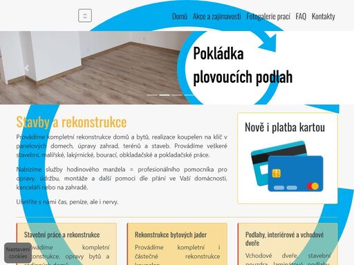 provádíme kompletní rekonstrukce, opravy bytů a rodinných domů