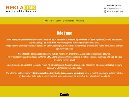 webdesign, e-shopy a programátorské práce podle vašich přání již 12 let. webová prezentace s administračním systémem.