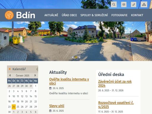 oficiální stránky obce bdín