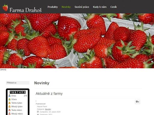 rodiná farma z dolního újezda u litomyšle. pěstujeme jahody, brambory, cibuli, zelí, česnek, jablka