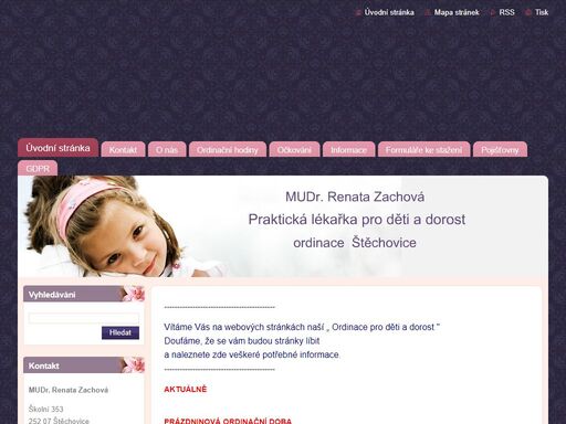 mudr. renata zachová, mudr. zachová, praktická lékařka pro děti a dorost, ordinace praktického lékaře pro děti a dorost štěchovice, dětský lékař štěchovice, dětský doktor štěchovice, dětský lékař štěchovice, pediatr štěchovice, dětské štěchovice,