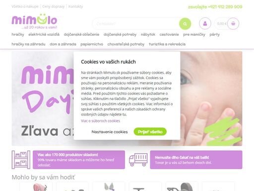 všetko pre dieťa a mamičku na jednom mieste. dodávame do 2 dní! volajte na bezplatnú linku +421 412 289 909.