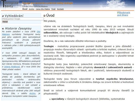 teologické texty - časopis pro teoretické a praktické otázky teologie