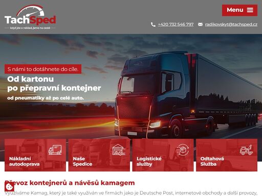 zajišťujeme expresní přepravu zásilek po celé evropě. přepravujeme standardní zásilky i nadměrné a atypické předměty. jsme tachsped – rychlí a spolehliví.