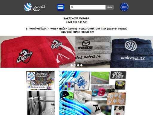 grafické práce prostějov. zakázková výroba triček, dresů, čepic, mikyn a ostatního textilu. reklamní předměty. obrazy na plátně z vašich fotografií. 