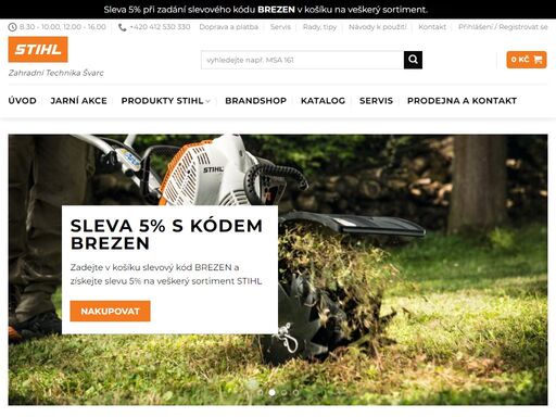 prodej a servis pil, sekaček, traktůrků a jiné zahradní techniky značek stihl, stiga a ostatních. prodejna na adrese teplická 1051/83 děčín