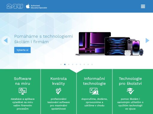     český dodavatel it řešení a služeb, expert na apple a filemaker, technologie ve školství, software na míru, integraci s hardwarem, testování software a e-knihy.
