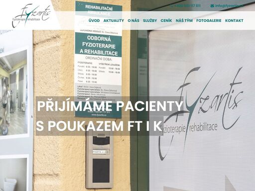 komplexní péče v oboru fyzioterapie a rehabilitace, včetně vodoléčby, elektroléčby, magnetoterapie, teploterapie a  individuální léčebné tělesné výchovy.