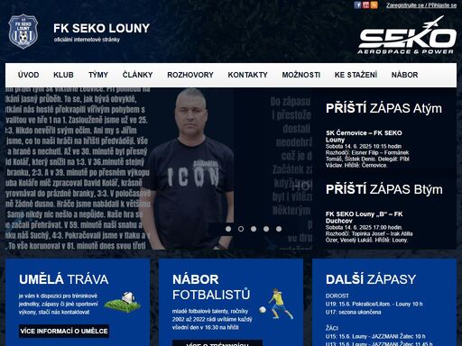 fotbalový klub fk louny - oficiální stránky