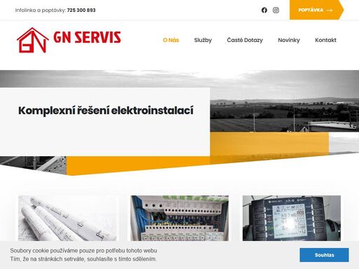 gn servis provádíme kompletní elektromontážní práce od návrhu až po realizace a revizní zprávu.
