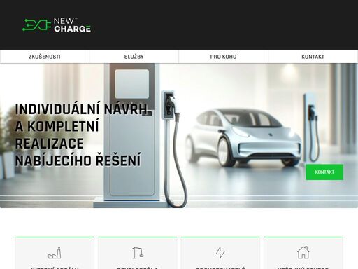 individuální návrh a kompletní realizace nabíjecího řešení pro elektromobily: stavební činnost, projekční a inženýrská činnost, nabíjecí stanice a řídící systém.