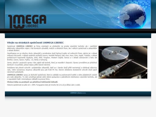 100mega liberec s.r.o. prodej a servis osobních pc, notebooků a kancelářské techniky