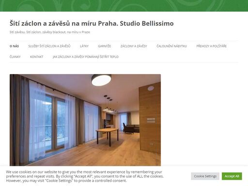 šití na míru závěsů a záclon v praze, římské rolety, moderní záclony a závěsy do oken, garnýže a kolejnice. dekoratérské studio bellissimo