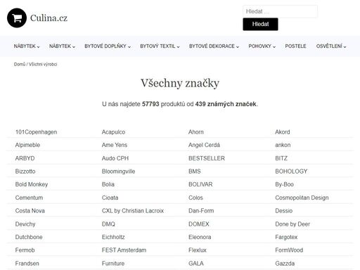 kvalitní bytový textil, doplňky a dekorace za rozumné ceny