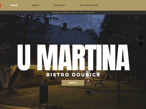 rychlé občerstvení v doubici! u martina doubice je jedinečné bistro v centru českého švýcarska.