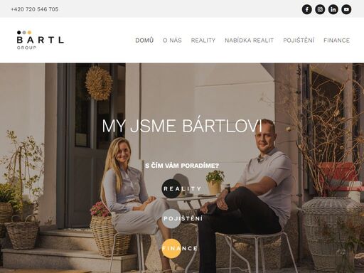 jsme bartlgroup! klientům poradíme v realitách, financích a v investicích. jsme mladý bláznivý pár, který se neustále rozvíjí a nebojí se nových věcí. v našich hlavních oborech (reality a finance) máme letitou praxi, stále se vzděláváme, jdeme s dobou a klientům poskytujeme full servis, aby se o nic nemuseli starat. sleduj novinky a problematiky s námi!