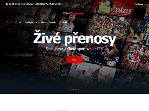bar plamínek zlín. máme 6 druhů piv, sledujeme živě sportovní přenosy přes o2tv, v létě grilujeme a opékáme špekáčky, v zimě topíme v krbu a po celý rok je u nás spousta akcí s živou hudbou.