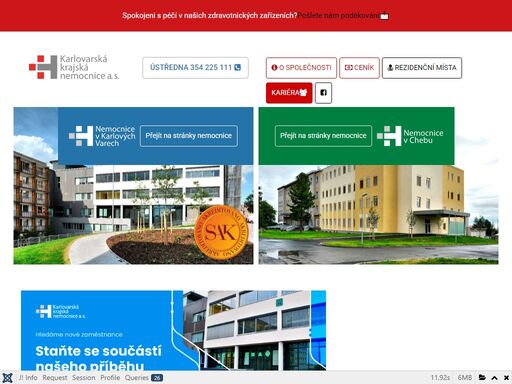 karlovarská krajská nemocnice a.s. - oficiální stránky pro nemocnice karlovy vary a nemocnice cheb
