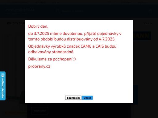 pohony pro vjezdové brány, pohony pro křídlové brány, pohony pro garážová vrata, brána svépomocí, teleskopické brány, pohony bran, dálkové ovládání, komponenty pro výrobu bran, gsm ovládání bran a vrat, wifi ovládání bran a vrat, bezpečnostní fotobuňky, maják, výstražné světlo, vjezdová závora, závora, parkovací…