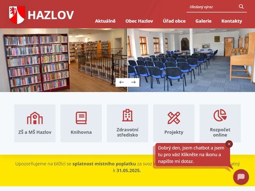 oficiální stránky obce hazlov