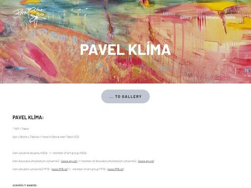 oficiální výtvarný web pavla klímy