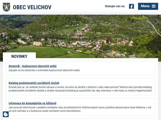 velichov patří k řadě obcí, které lemují horní tok ohře. charakterizuje ho malebná poloha, mírné, na rozdíl od sousedních obcí, teplejší klima a úrodná půda.