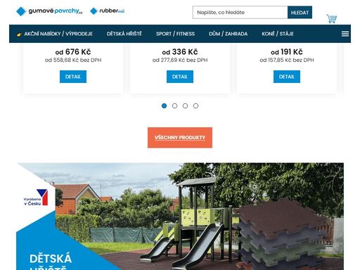 homepage. gumové povrchy od českého výrobce ...
obchod gumovepovrchy.cz se zabývá prodejem pryžových výrobků lisovaných z recyklovaných rozdrcených ojetých pneumatik. všechny výrobky nabízené v obchodě jsou vyráběny v české republice. u výrobků novisa je dbáno především na kvalitní zpracování a dlouhou životnost v…