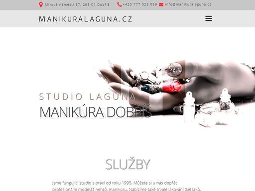 kosmetické studio laguna v dobříši s možností manikúry, gelových nehtů, gelové nehty na nohy, pedikúry.