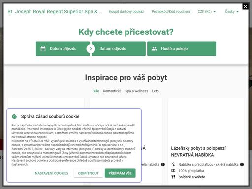 špičková lázeňská péče, wellness pod hvězdami, moderní designové pokoje a jedinečná gastronomie.