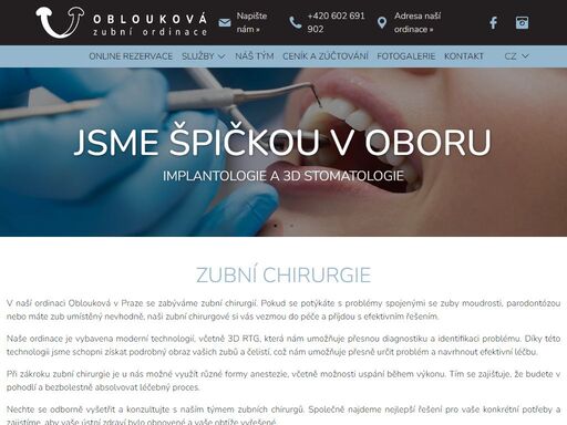 zubní ordinace oblouková z prahy je špičkou v oboru implantologie a 3d stomatologie - v krásném a moderním prostředí nabízíme služby na vysoké úrovni.