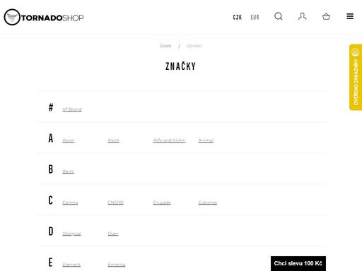 tornadoshop? nabízí širokou nabídku street a skate oblečení a doplňků značek ripcurl, alife and kickin, rehall, smith. ???vše máme skladem???